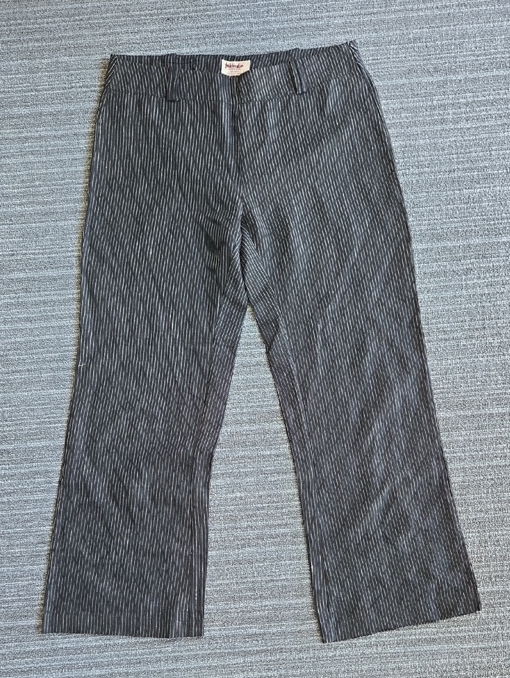 Linen Pinstripe Wide Leg Trouser Pants
